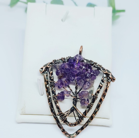 Amethyst Tree of Life copper pendant 🤩 - Picture 4 of 4
